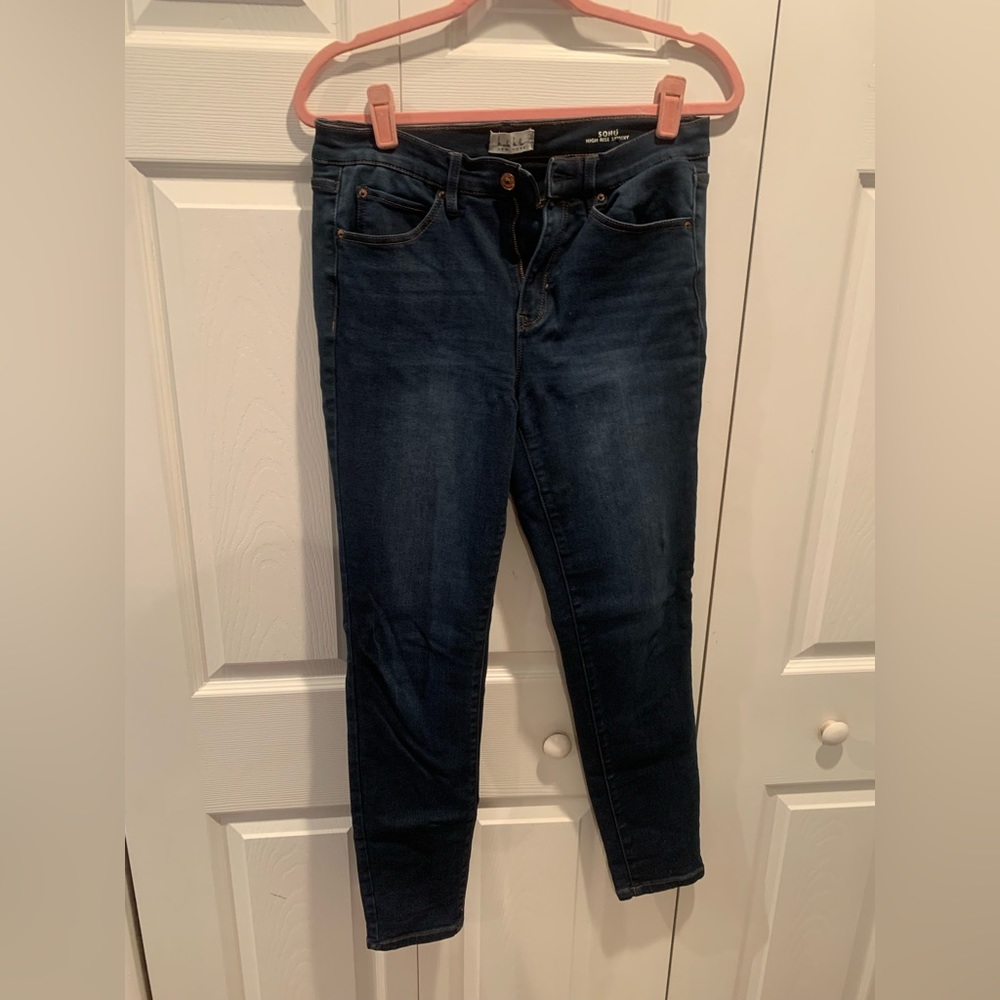 Nicole Miller, Dark Wash, High Rise Skinny Jeans, Size 10- SUPER SOFT & STRETCHY